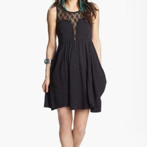 Black Free People Fiesta Crochet Top Dress Size L